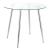 Masa, en.casa, PXXM-0107 Humppila, 75 x 87 cm, sticla, otel, transparent, crom, forma rotunda HausGarden Leisure