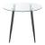 Masa, en.casa, PXXM-0106 Humppila, 75 x 87 cm, sticla, otel, transparent negru, forma rotunda HausGarden Leisure
