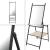 Oglinda de podea, en.casa, PXIT-0155 Chamois, 150 x 44 x 60 cm, metal, mef, negru, lemn stejar, reglabila cu 1 raft HausGarden Leisure