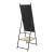 Oglinda de podea, en.casa, PXIT-0155 Chamois, 150 x 44 x 60 cm, metal, mef, negru, lemn stejar, reglabila cu 1 raft HausGarden Leisure