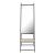 Oglinda de podea, en.casa, PXIT-0155 Chamois, 150 x 44 x 60 cm, metal, mef, negru, lemn stejar, reglabila cu 1 raft HausGarden Leisure