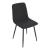 Set 2 bucati scaune bucatarie, en.casa, PXAT-5641 Elsern, 89 x 43 x 51 cm, otel, textil, negru HausGarden Leisure