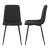 Set 2 bucati scaune bucatarie, en.casa, PXAT-5641 Elsern, 89 x 43 x 51 cm, otel, textil, negru HausGarden Leisure