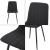 Set 2 bucati scaune bucatarie, en.casa, PXAT-5641 Elsern, 89 x 43 x 51 cm, otel, textil, negru HausGarden Leisure