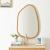Oglinda de perete, en.casa, Filiano, 80 x 58 cm, MDF, auriu, asimetrica HausGarden Leisure
