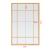 Oglinda de perete, en.casa, Colobraro, 90 x 60 cm, mdf, auriu, dreptunghiulara HausGarden Leisure