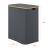 Cos rufe, en.casa, Rusko, 69 x 57 x 37 cm, 140 L, bambus, poliester, gri inchis, cu 3 saci detasabili HausGarden Leisure