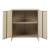 Dulap metalic, en.casa, PXSL-0207 Oripaa, 90 x 80 x 33 cm, otel, kamel mat, cu 1 raft, incuietoare magnetica si usa cu fante pentru aerisire HausGarden Leisure