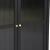 Comoda, en.casa, PXSL-0154 Sakyla, 84 x 64 x 35 cm, otel, sticla, negru, cu 2 usi HausGarden Leisure