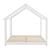 Pat casuta copii design semi deschis Tostedt 140x200 cm brad alb [en.casa] HausGarden Leisure