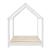 Pat casuta copii design semi deschis Tostedt 90x200 cm brad alb [en.casa] HausGarden Leisure