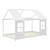 Pat casuta copii design semi deschis Tostedt 90x200 cm brad alb [en.casa] HausGarden Leisure