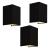 Set 3 bucati lampa de perete Schwerin negru [lux.pro] HausGarden Leisure