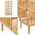 Set garderoba, en.casa, 1x PXNB-0706 - 2x PXNB-0707 Trundholm - Vemb, 185 x 240 x 45 cm, bambus, natur HausGarden Leisure