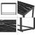 Masa, en.casa, PXXM-0077 Kittila, 80 x 100 x 30 cm, metal, mdf, efect marmura, negru HausGarden Leisure