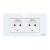 Priza Dubla cu Rama din Sticla LUXION, Standard Italian, 4M SmartElectro IntelligentHouse