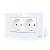 Priza Dubla cu Rama din Sticla LUXION, Standard Italian, 4M SmartElectro IntelligentHouse
