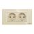 Priza Dubla cu Rama din Sticla LUXION, Standard Italian, 4M SmartElectro IntelligentHouse