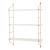 Raft, en.casa, PXWK-0010 Osel, 48 x 15 x 63,5 cm, otel, mdf, pvc, alb marmorat, montabil pe perete,cu 3 polite depozitare HausGarden Leisure