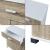 Comoda Bobeck 72x80x28cm alb/stejar [en.casa] HausGarden Leisure