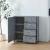 Dulap pantofi, en.casa, PXFF-3566 Dobritz, 84 x 80 x 28 cm, pal, efect beton, cu 1 usa si 4 sertare HausGarden Leisure