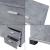 Dulap pantofi, en.casa, PXFF-3566 Dobritz, 84 x 80 x 28 cm, pal, efect beton, cu 1 usa si 4 sertare HausGarden Leisure