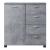 Dulap pantofi, en.casa, PXFF-3566 Dobritz, 84 x 80 x 28 cm, pal, efect beton, cu 1 usa si 4 sertare HausGarden Leisure