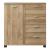 Dulap pantofi, en.casa, PXFF-3565 Dobritz, 84 x 80 x 28 cm, pal, stejar, cu 1 usa si 4 sertare HausGarden Leisure