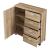 Dulap pantofi, en.casa, PXFF-3565 Dobritz, 84 x 80 x 28 cm, pal, stejar, cu 1 usa si 4 sertare HausGarden Leisure