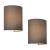 Set 2 buc lampa perete HT191020 tesatura 20 cm gri 1 x E27, max. 60W HausGarden Leisure