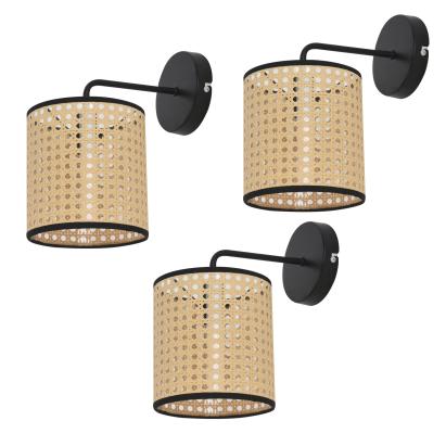 Set 3 bucati aplice perete Southend neu 40W 1xE14 negru bej [lux.pro] HausGarden Leisure