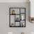Raft, en.casa,  PXSL-0210 Jamijarvi, 90 x 75 x 18 cm, otel, negru mat, cu 7 polite depozitare, montabil pe perete HausGarden Leisure