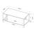 Masuta cafea Kumlinge 110x55x47cm metal alb [en.casa] HausGarden Leisure