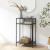 Masa, en.casa, PXSL-0169 Kumlinge, 85 x 55 x 30 cm, otel, negru, cu rafturi HausGarden Leisure