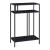 Masa, en.casa, PXSL-0169 Kumlinge, 85 x 55 x 30 cm, otel, negru, cu rafturi HausGarden Leisure