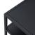 Masa, en.casa, PXSL-0169 Kumlinge, 85 x 55 x 30 cm, otel, negru, cu rafturi HausGarden Leisure