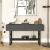 Masa consola Lappeenranta 76x139x43cm antracit/negru [en.casa] HausGarden Leisure