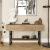 Masa consola Lappeenranta 76x139x43cm stejar/negru [en.casa] HausGarden Leisure