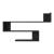 Raft de perete Kitee 71,5x120x14,5cm pal negru [en.casa] HausGarden Leisure