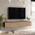 Comoda TV Lapinlahti 29,5x180x31,5cm negru/stejar [en.casa] HausGarden Leisure