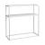 Masa consola Kuhmo 80x80x30cm metal alb cu blat sticla [en.casa] HausGarden Leisure