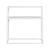 Masa consola Kuhmo 80x80x30cm metal alb cu blat sticla [en.casa] HausGarden Leisure