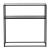 Masa consola Kuhmo 80x80x30cm metal negru cu blat sticla [en.casa] HausGarden Leisure