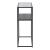 Masa consola Kuhmo 80x80x30cm metal negru cu blat sticla [en.casa] HausGarden Leisure