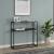 Masa consola Kuhmo 80x80x30cm metal negru cu blat sticla [en.casa] HausGarden Leisure