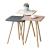 Satztisch Hobro im 3er Set Quadratisch 49 x 34 x 34 cm Grau/Weiß/Rosé [en.casa] HausGarden Leisure