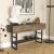 Masa consola Lappeenranta 76x139x43cm stejar inchis/negru [en.casa] HausGarden Leisure