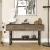 Masa consola Lappeenranta 76x139x43cm stejar inchis/negru [en.casa] HausGarden Leisure