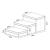 Scara caini Vojens 75x40x30cm maro inchis/gri [en.casa] HausGarden Leisure