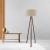 Lampa de podea Newport 140 cm 1 x E27  mdf textil 20 W maro maro deschis [lux.pro] HausGarden Leisure
